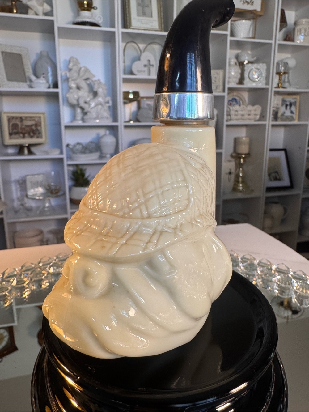 Vintage Avon Bulldog Pipe Bust Cologne bottle